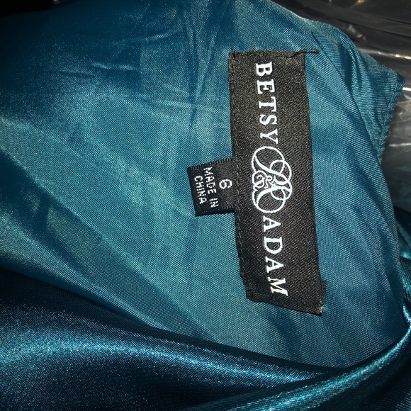 Charmeuse V-neck Dress with Mesh and Lace - Picture 3 of 3